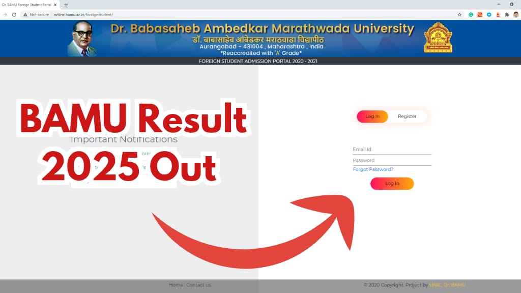 BAMU Result 2025 for UG and PG exams, Download Semester Marksheet