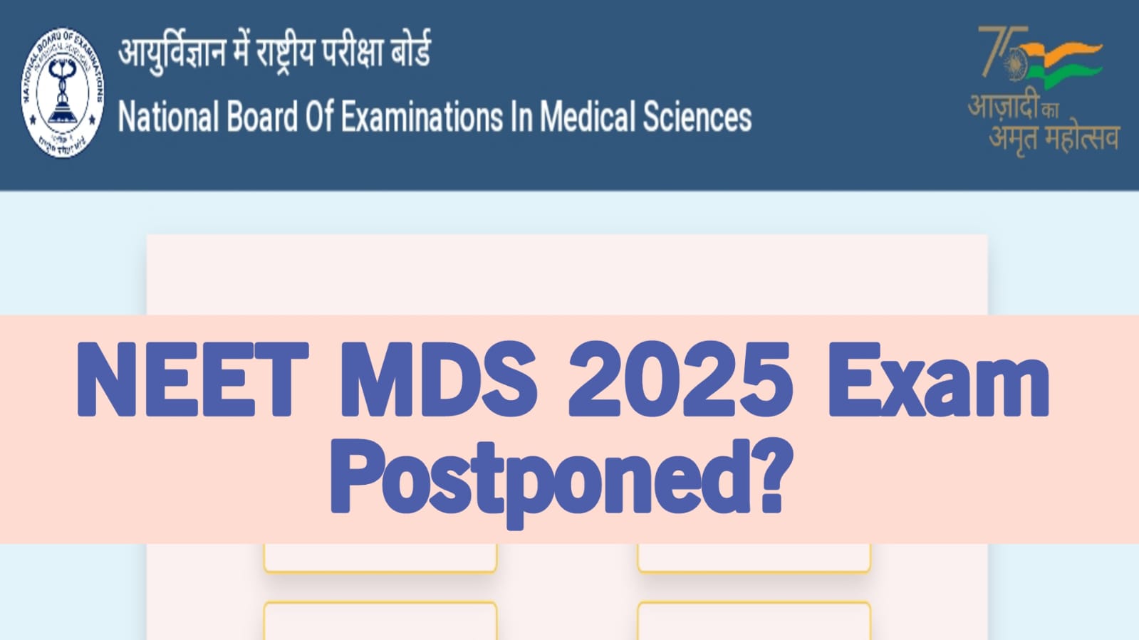 NEET MDS 2025 Registration Details, Exam Date, Demo test