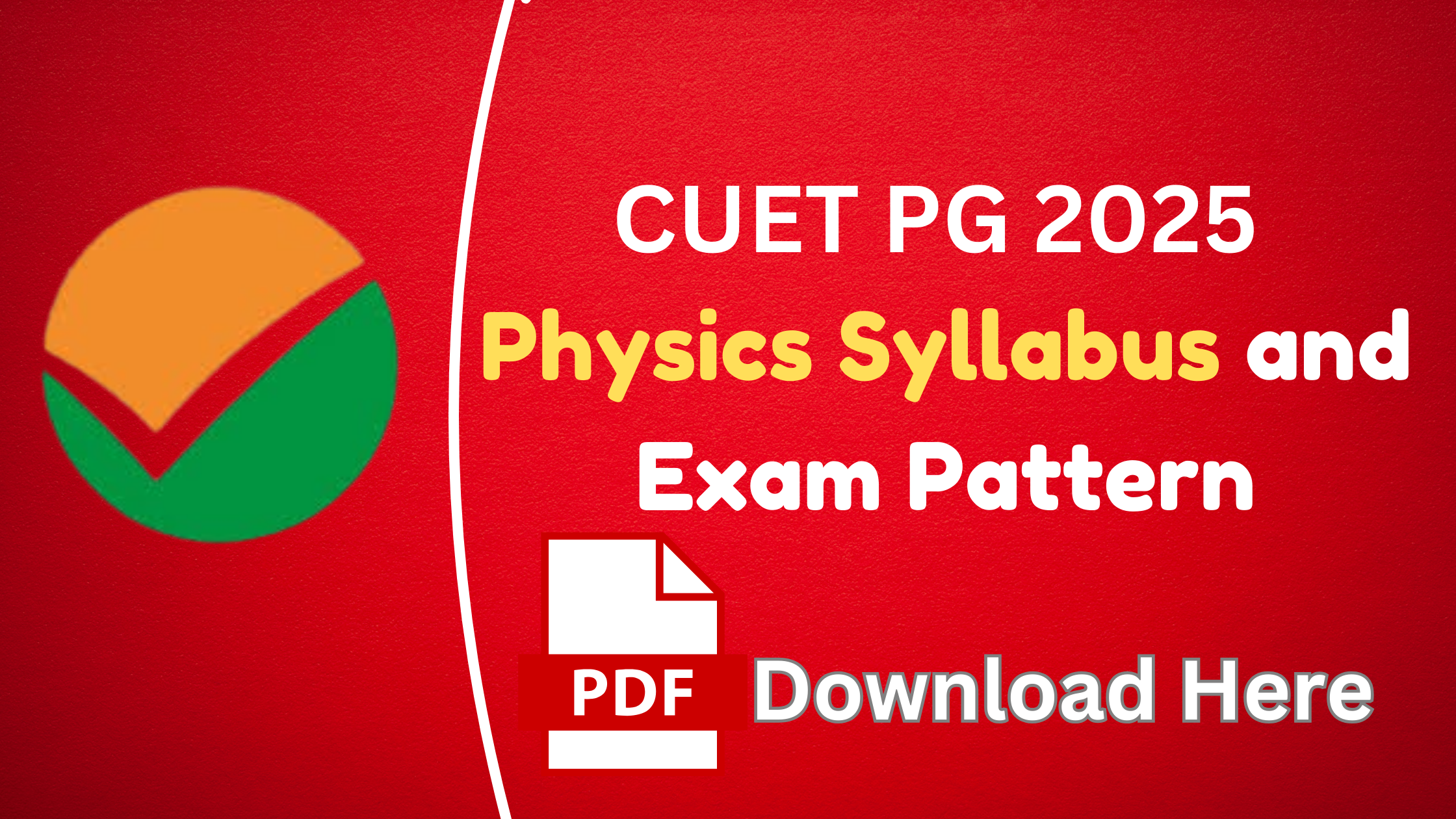CUET PG 2025 Physics Syllabus and Exam Pattern
