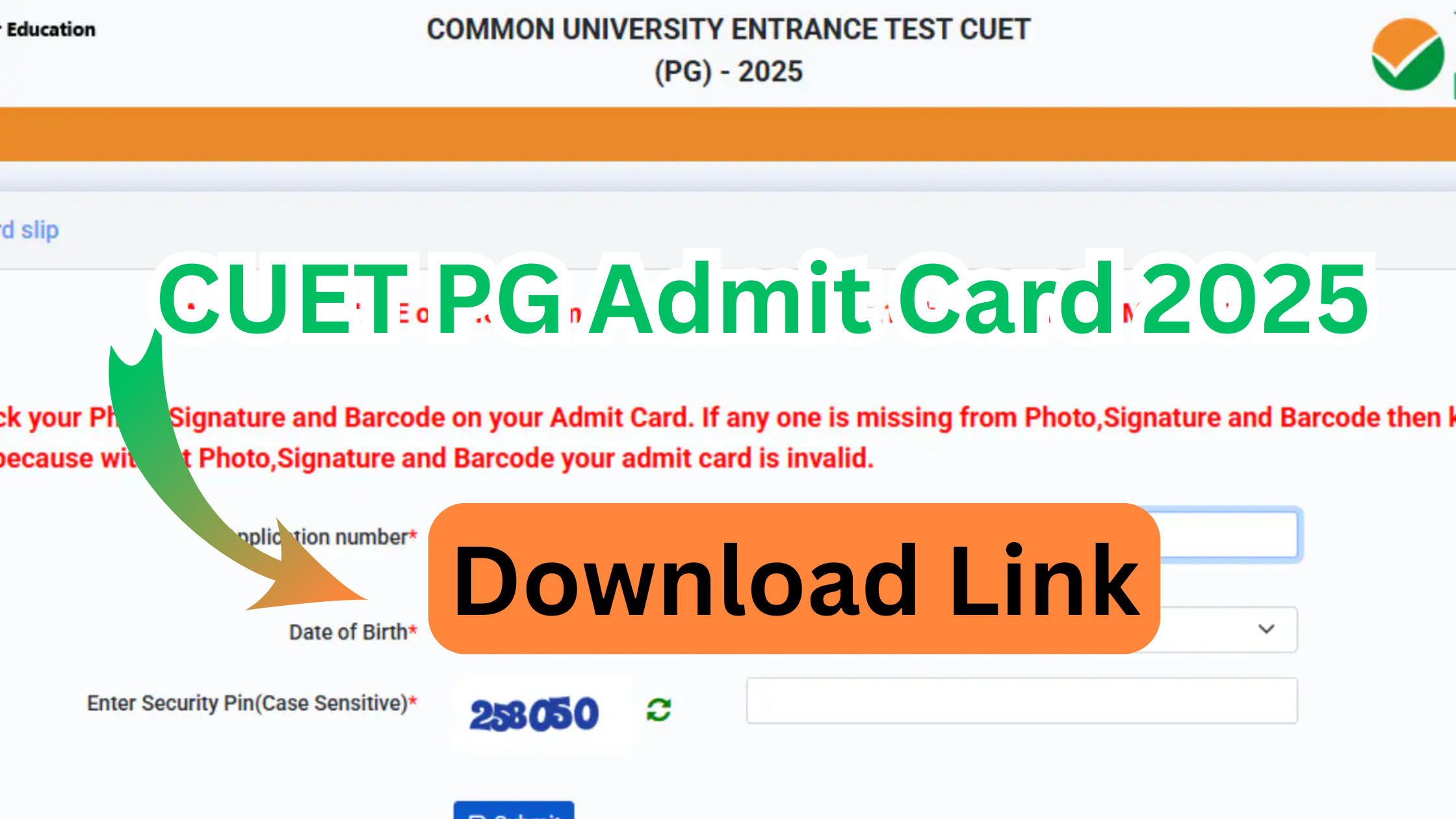 CUET PG Admit Card 2025