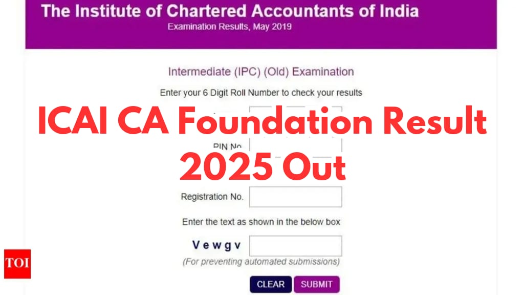 ICAI CA Foundation Result 2025: CA Inter, Foundation January Results declared
