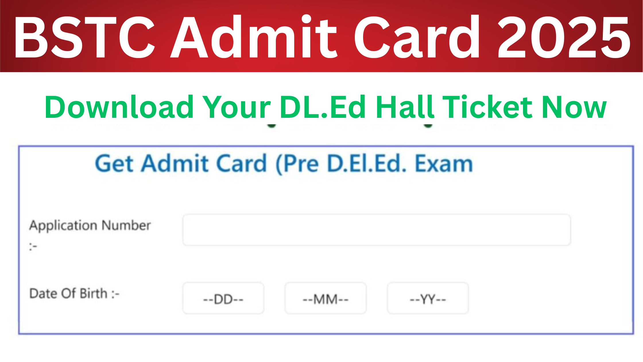 Rajasthan BSTC Admit Card 2025